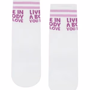 CREW NON SLIP GRIP SOCKS - LILAC SELF LOVE